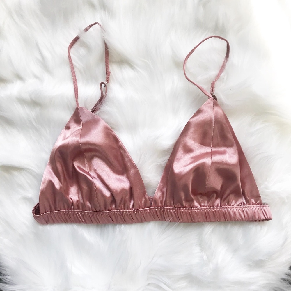 New Rose Pink Unlined Wireless Bralette Bra S M L